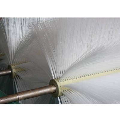 Long nylon bristle   roller brush in wooden sanding machine rotary roller brush